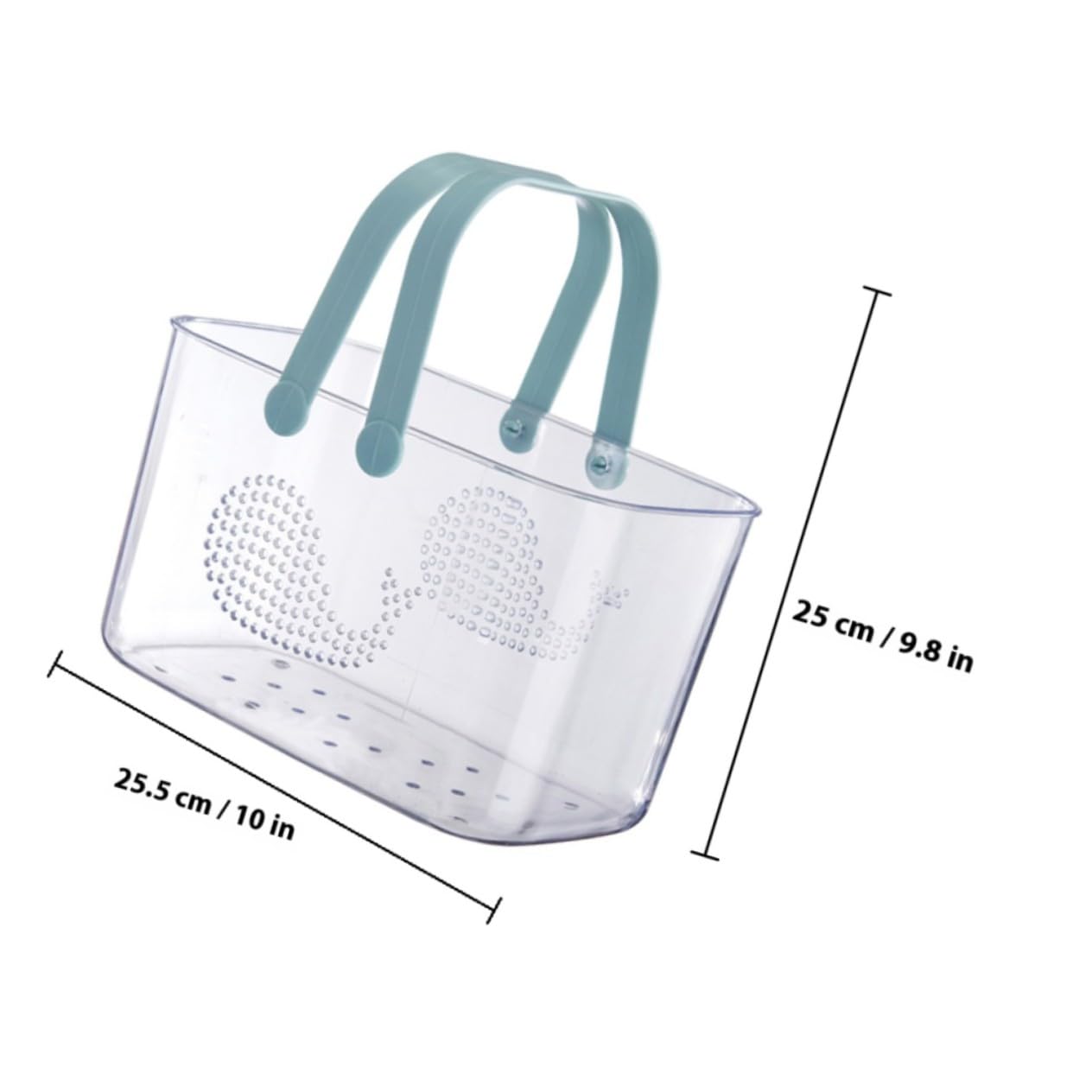 Cesta de Ducha de Plástico Transparente con Asa y Gran Capacidad | Organizador Portátil para Baño y Dormitorio, Apta para Gel y Juguetes, Uso Doméstico Reutilizable