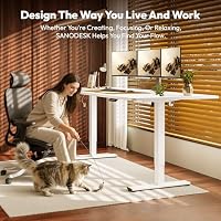 SANODESK Höhenverstellbarer Schreibtisch elektrisch 200x80 cm – Ansicht 2