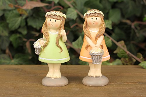 Preisvergleich Produktbild Deko-Figur Blumenmädchen Figur 2er Set