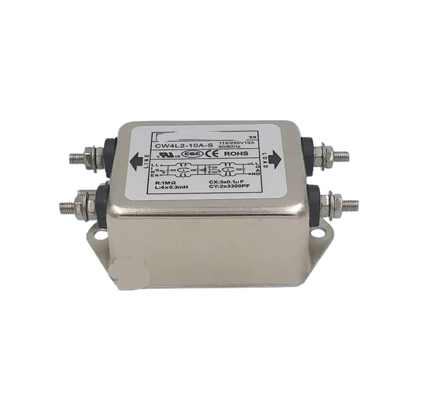 CW4L2-3A/6A/10A/20A-S Screw Single-Phase 220V Servo Power Filter Double-Stage AC(CW4L2-20A -S Screw)