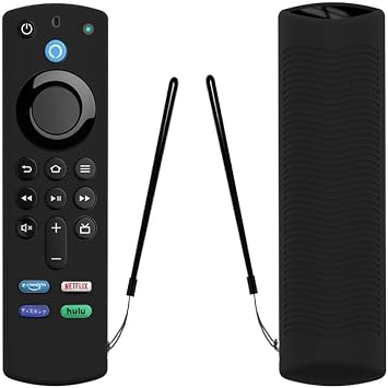Remote Control Cover Fire Stick TV Third Generation Silicone Material Slim Stain-Resistant Shock-Proof Case Not Compatible with 4K Max Black