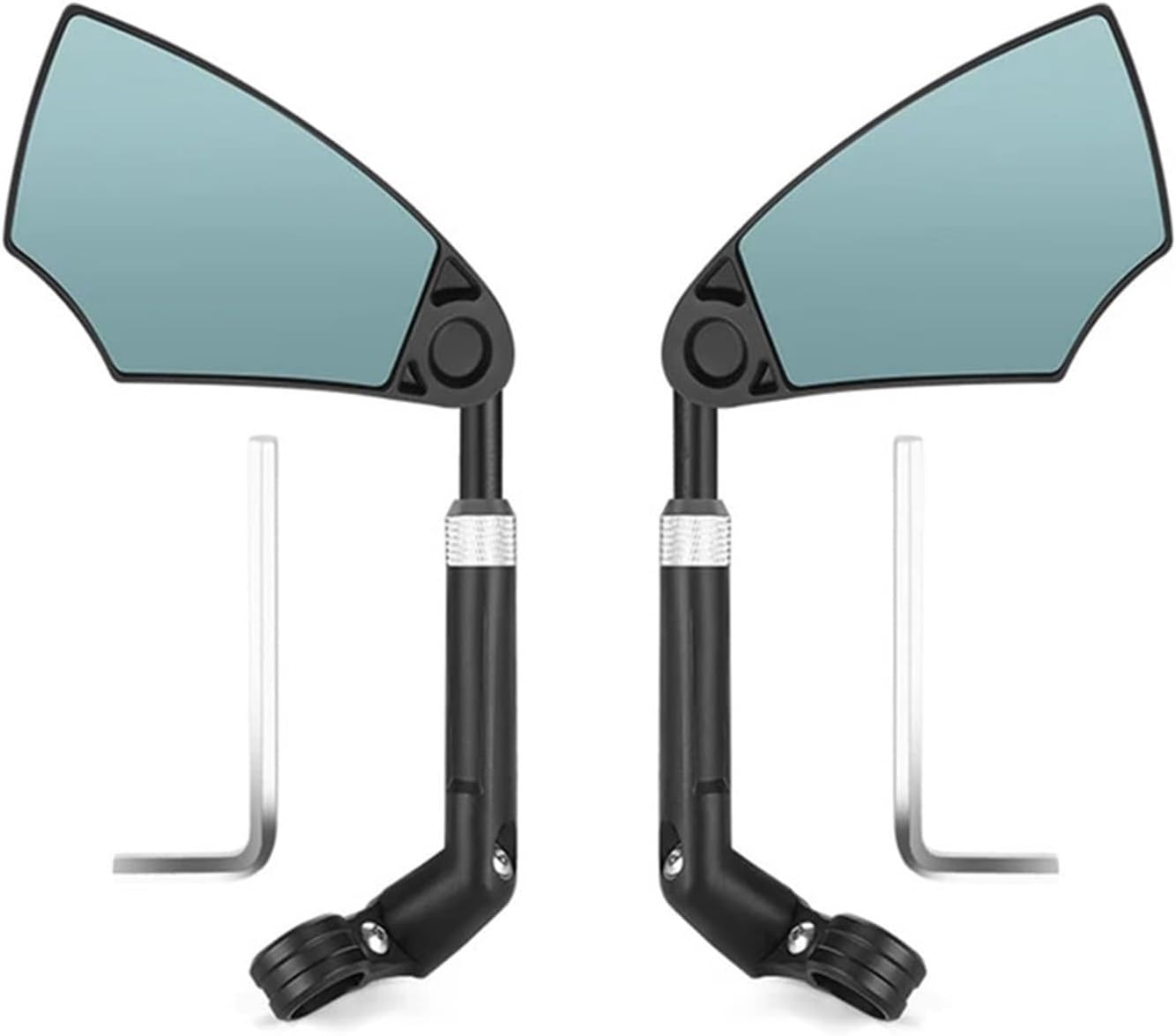Anti-Glare Bicycle Mirror Explosion-Proof Handlebar Rear View Mirror 360 Degree Rotation Compatible with Electric Scooter Bike(Left and Right)