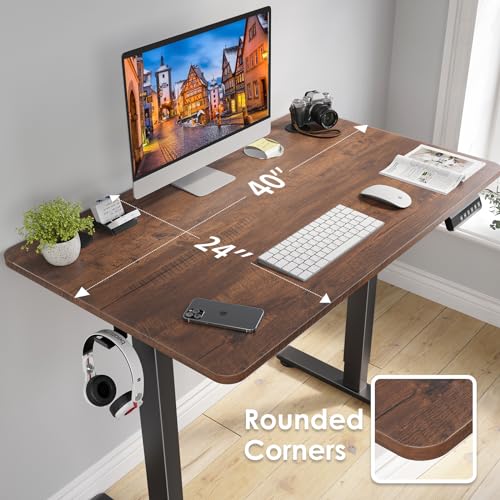 Image of STARY Electric Standing Desk Adjustable Height Sit Stand Home Office Desk with Splice Board