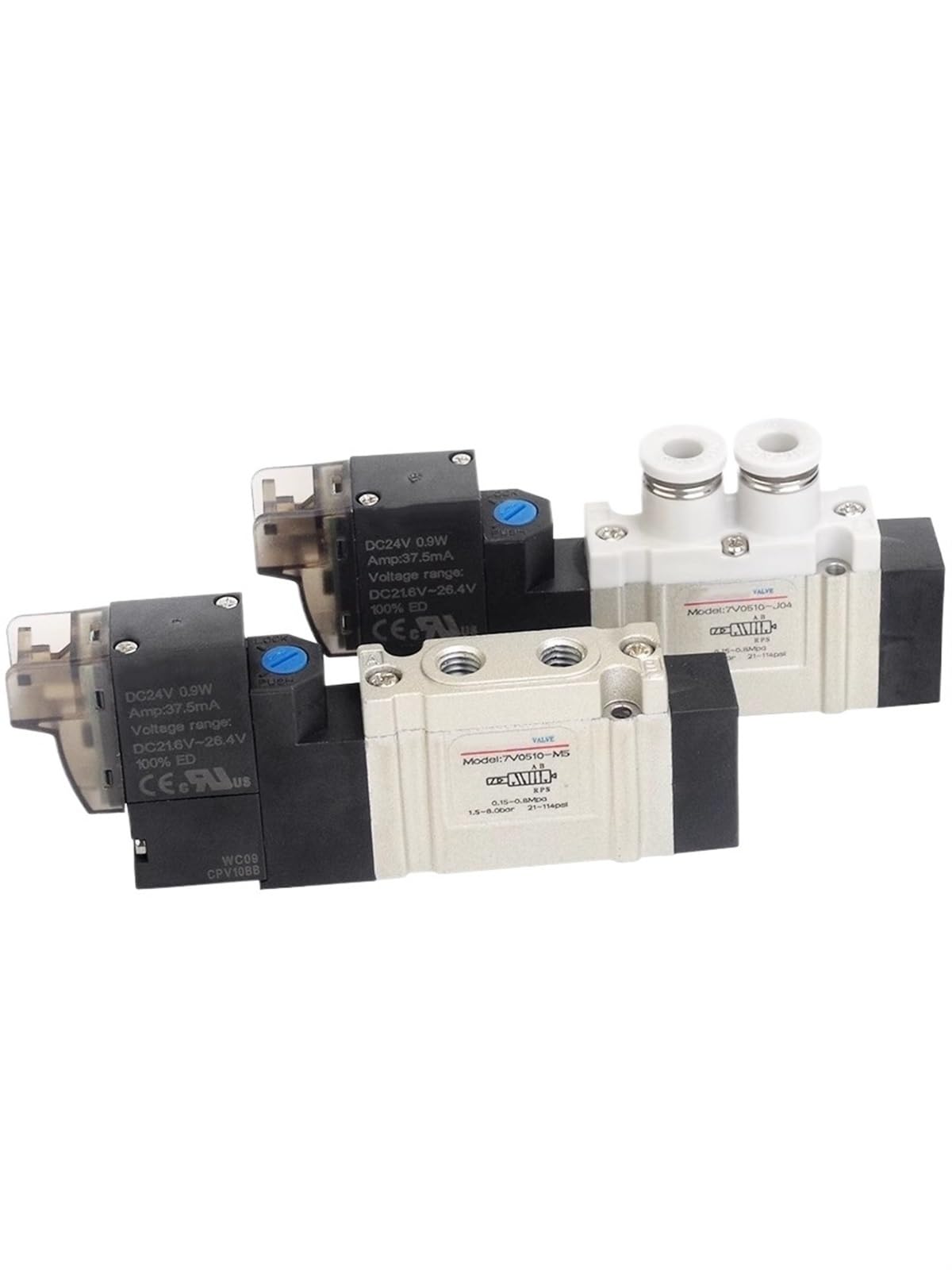 Electroválvula neumática de aleación de aluminio serie 7V (5/2, 5/3 vías) 7V0510 7V110 7V120 7V130(7V11006A200)
