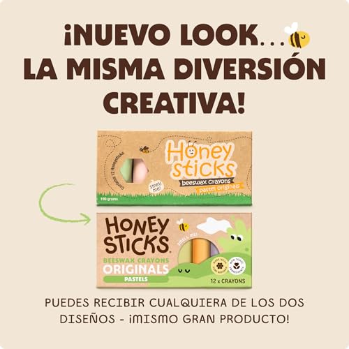 Miniatura 9 de Honeysticks Lápices De Colores De Cera De Abeja Paquete De 12 - Colores Pastel, No Tóxicos, Seguros Para Niños 1 , Hechos Con Cera De Abeja Natural Y Colores De Calidad Alimentaria