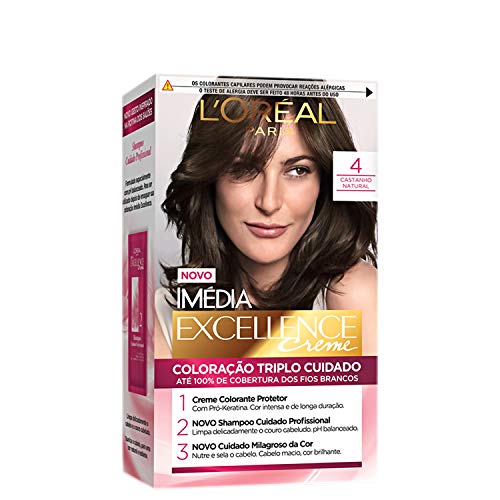 Coloração Imédia Excellence, L'Oréal Paris, Castanho Natural, Coloração Imédia