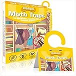 Nehaii Moth Traps, 8 Pack Clothes Moth Traps Repellent for Wardrobes, Carpet Moth Traps Sticky, Moth Repellent for House,Carpet Moth Treatment, Clothes Moth Pheromone Traps, Anti Moth