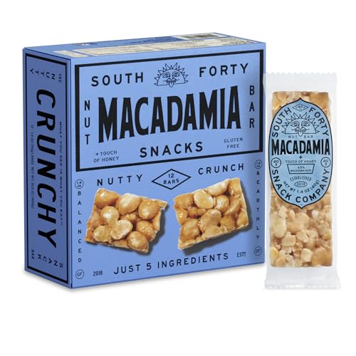 South 40 Snacks Crunchy Macadamia Nut Bar, Just 5 Ingredients,