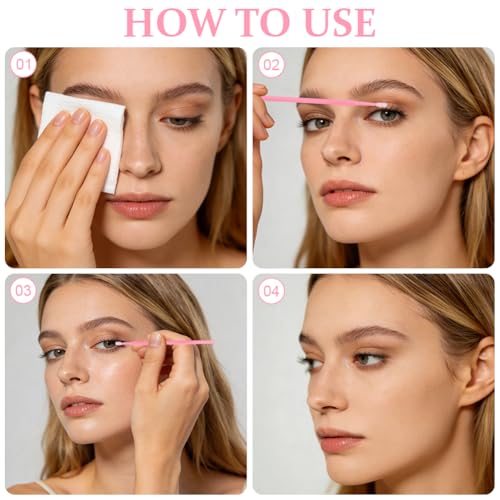 BUTBU 100 Stk Einweg Microbürsten Wimpernverlängerung, Wimpernverlängerungs Bürsten, Beauty-Salon & Hausgebrauch Eyelash Brush, Microbürstchen fürLashes Graft, Makeup, Mundpflege(Rosa)