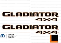 Vista 21 de Decal Mods Gladiator - Calcomanías gráficas para cabecera de 4 x 4 para Jeep Wrangler/Gladiator JL/JT (2019-2024) 392 bronce con contorno negro
