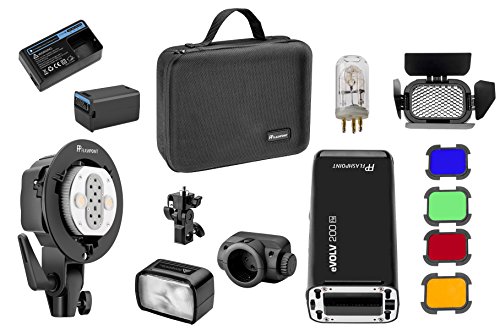 Flashpoint eVOLV 200 TTL Pocket Flash Kit with AD-B2 Twin Head, Bare Bulb/Speedlight