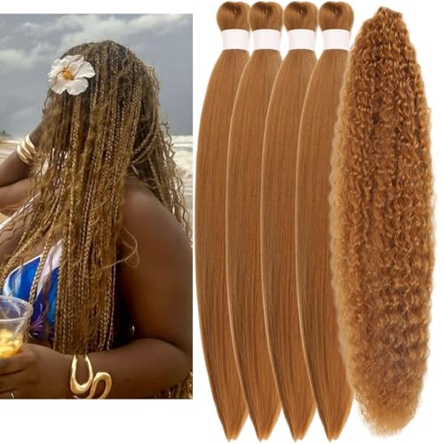 Honey Blonde Boho Braiding Hair Pre stretched for Boho Braids Pre stretched Boho Braiding Hair