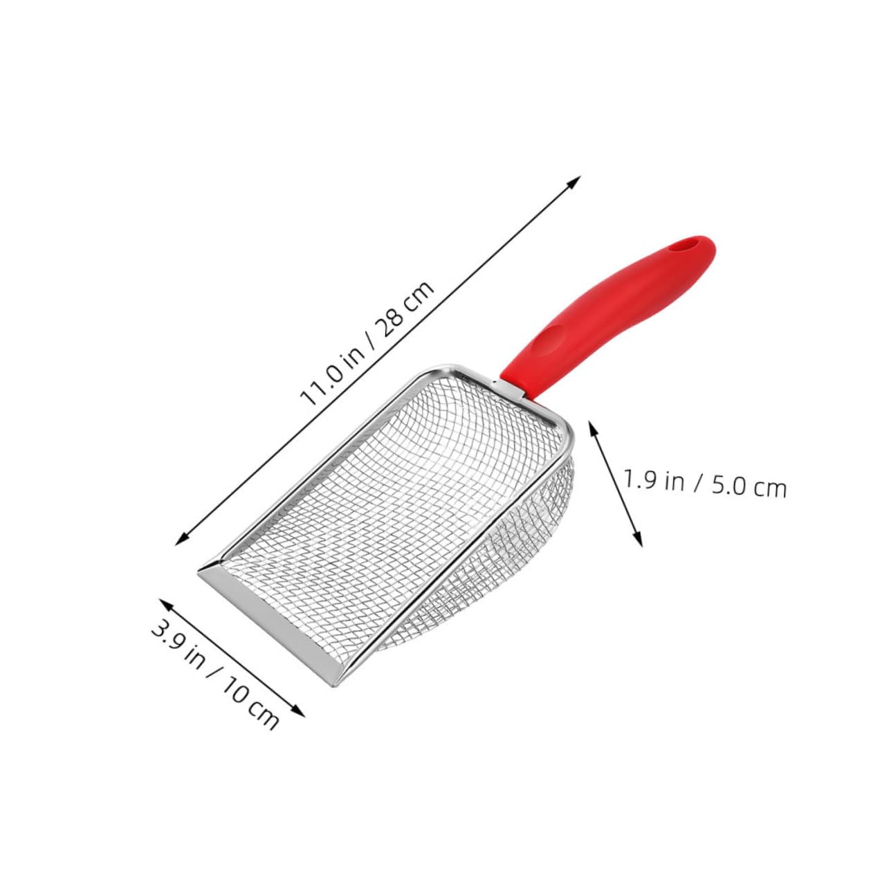 BESPORTBLE Cat Litter Shovel Mesh Sand Cat Litter Scoops Sift Scooper Scoop for Cat Litter Cat Poop Scoop Metal Litter Scoop Cat Litter Scoop Metal Stainless Steel Red
