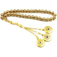 ALBASHAN Tasbih Gold Alloy beads muslim misbaha islamic 33 45 66 99 bracelet Eid gift rosary beads