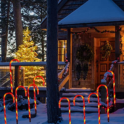 Candy Canes Lights LED x10 extérieur étanche 8 modes pour chemin