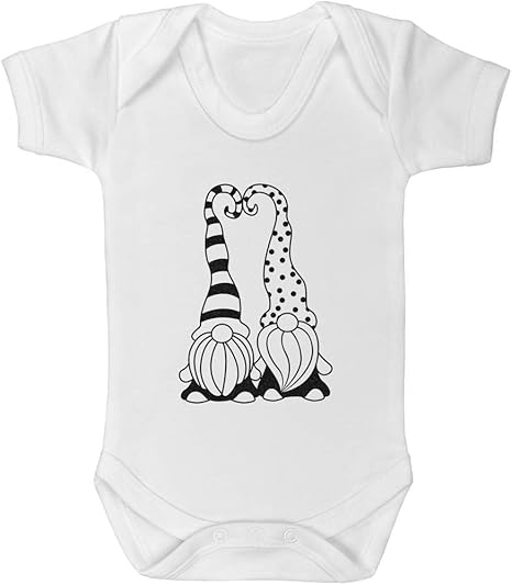 Azeeda Baby,Clothing,Baby Boys 0-24m,Bodysuits & One-Pieces,Bodysuits Azeeda 0-3 Month 'Gonk Couple' Baby Grow/Bodysuit (GR00060709)