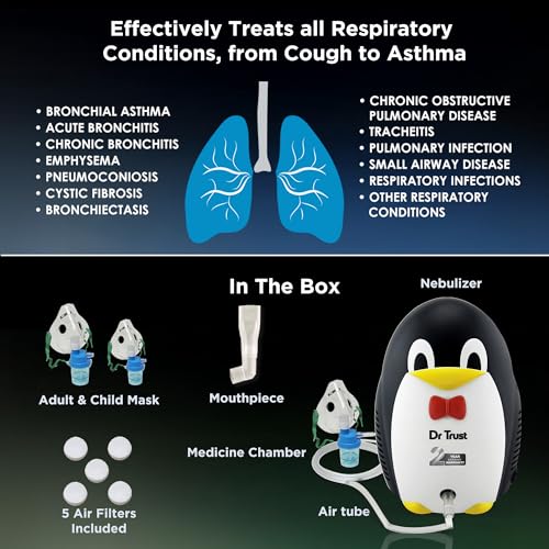 Image of Dr Trust 403 Junior Compressor Nebulizer Complete kit with Child and Adult mask