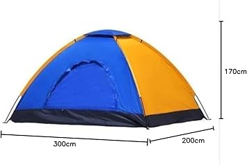Easy Installation Camping Tent with Carrying Bag for 8 Persons in 300 220 170 cm Sizes,