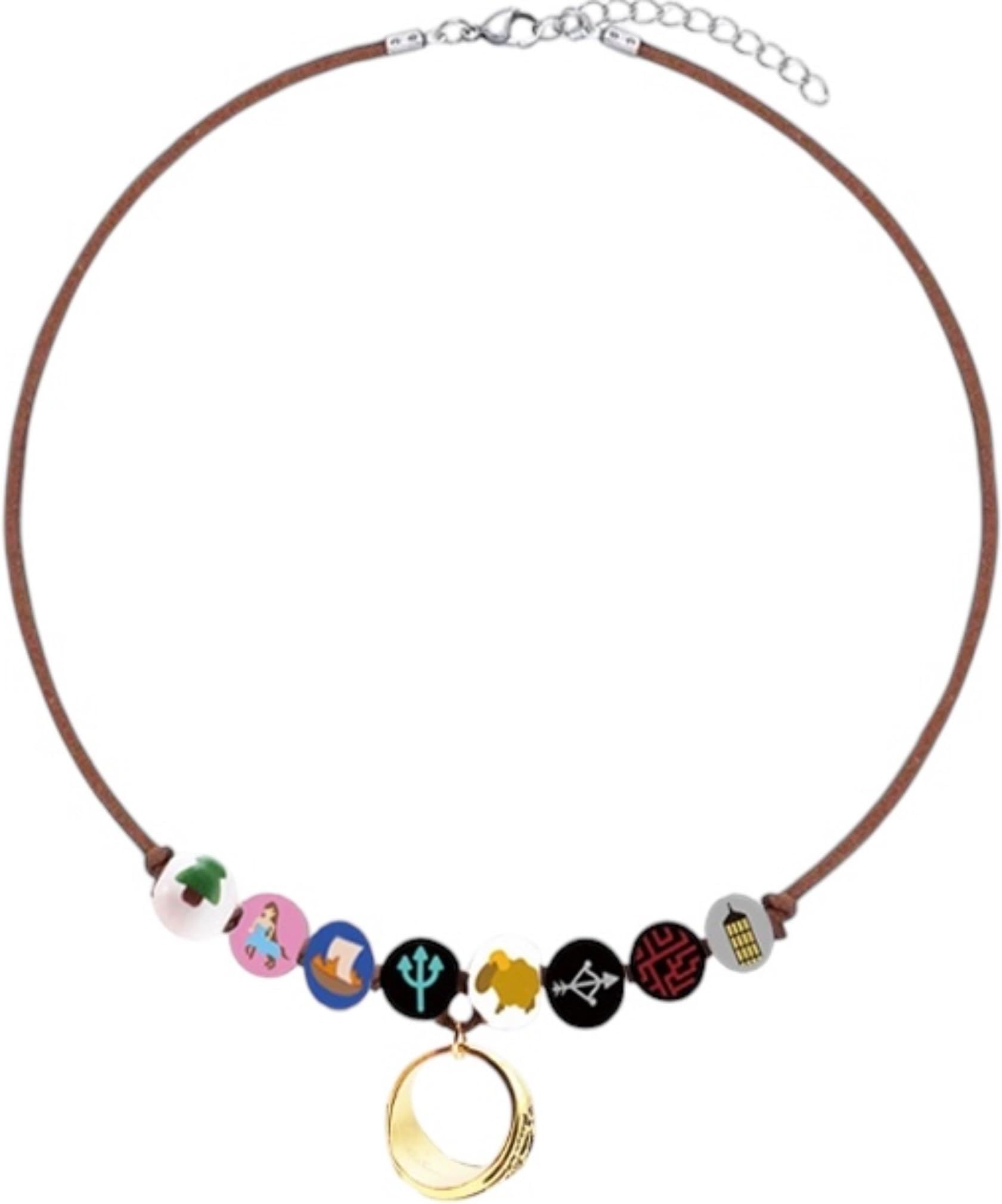 Annabeth Chase Handmade Wooden Bead Camp Half Blood Greek Demigod Percy Jackson Necklace