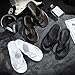 Mens Beach Sandals Men Shoes Fashion Beach Flip Flops Flat Toe Sandwich Open Toe Summer Beach Leather Thong Sandals (White, 9)