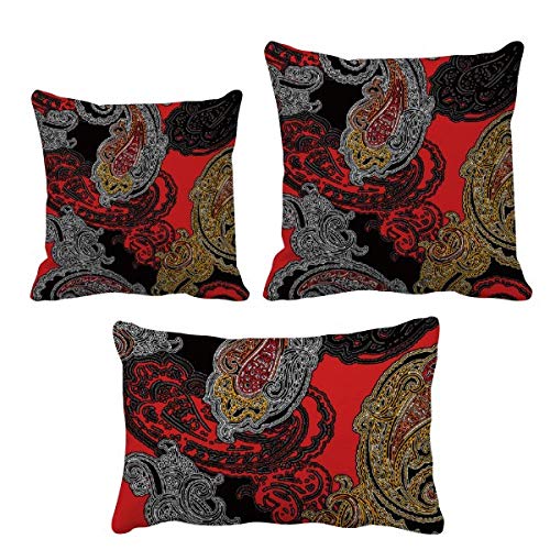 Housse de coussin lavable nuage abstrait rouge textile resistant - 2