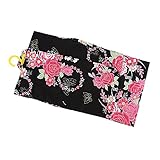 子供浴衣 100サイズ 女の子 1.黒×ピンク×黄緑（バラ）