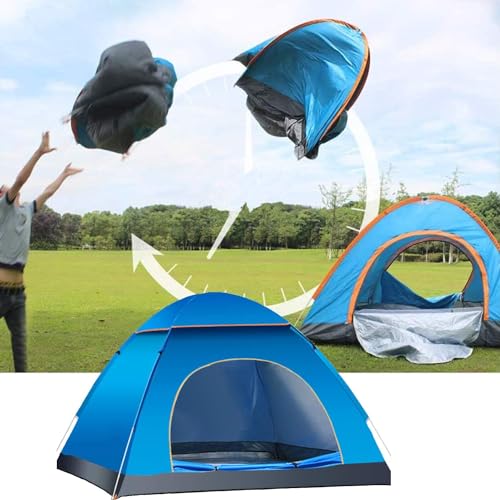 Image of 4 Person Tent for Picnic,Hiking,Camping Portable Waterproof Outdoor Tent House with Cover Bag (Multicolor)