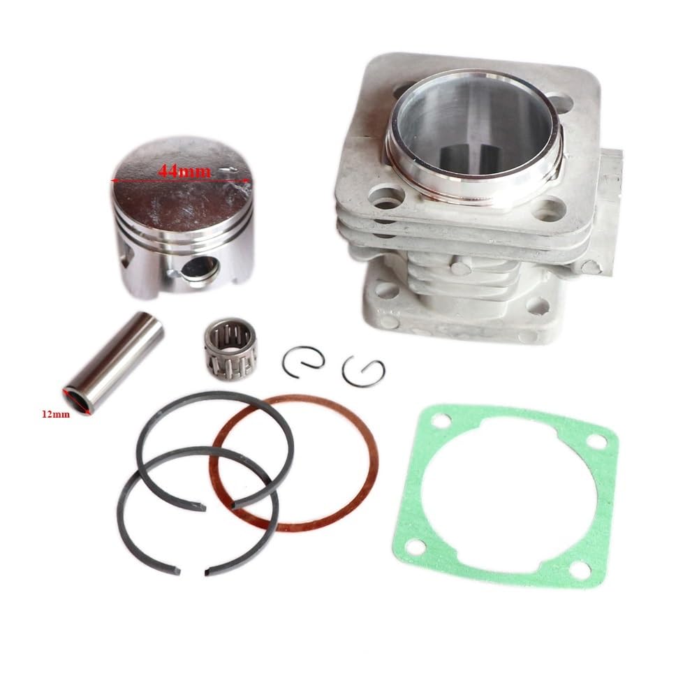 Pistone Motore Adatto per Dirt Bike 49CC (44-6) o 47CC (40-6) Testata motore con spinotto pistone Kit completo Pistone e fasce(40-6)