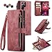 Samsung Galaxy S22 Ultra 5G Case,Samsung S22 Ultra 5G Wallet Case with Card Holder Kickstand Magnetic Zipper Pocket Lanyard Strap Wristlet,Leather Flip Case Wallet for Galaxy S22 Ultra 6.8