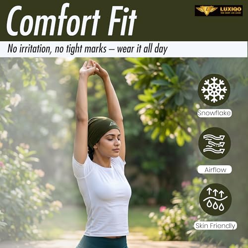 Image of Osmo Fibre Bandana for Men & Women-Made with Advanced Osmo Fibre,Ultra-Soft,Breathable, Odour-Resistant & UPF50+ UV Protection Multi-Use Neck Scarf,Headband,Face Mask,Beanie