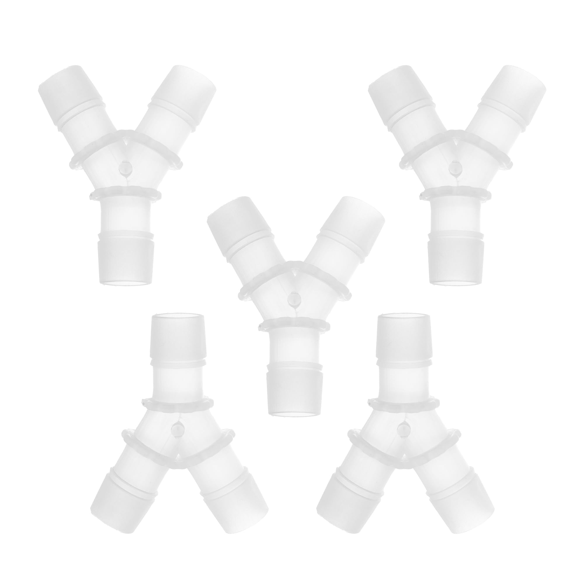 VekAuto 4Pcs Suction Manifold Connector 3/4" To 5/8" Transparent