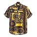 NH Chemise à manches courtes pour homme Imprimé ethnique, café, L