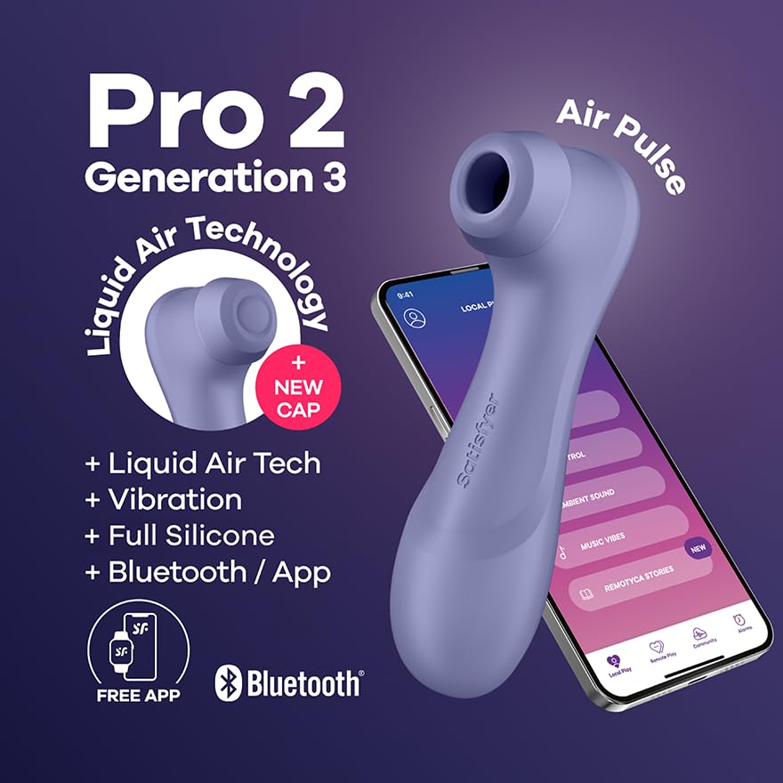 サティスファイヤー プロ 2 G3 +APP ライラック/Satisfyer Pro 2 G3 +APP Lilac 吸引バイブ アプリ対応 2つのキャップ 第3世代 リキッドエアー クリトリス クリ吸引 ローター 女性用 即イキ ラブグッズ 大人のおもちゃ 振動と吸引 エアパルス 吸うやつ - 画像2
