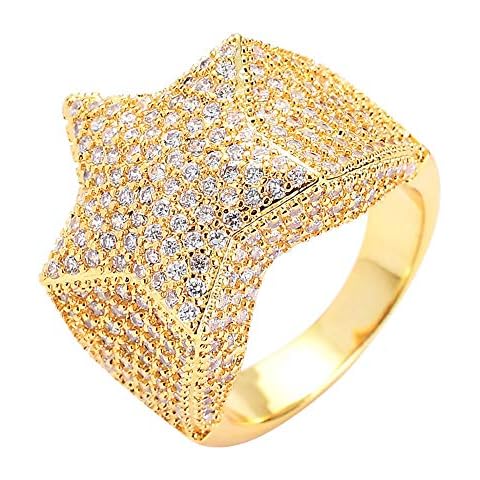 Anillo Bofum Hip Hop Oro 18k CZ Punky Cover