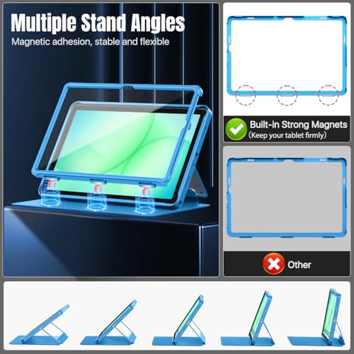 Image of MoKo Clear Case for Samsung Galaxy Tab A11+ Plus 5G 11 Inch 2026, Blue Wave