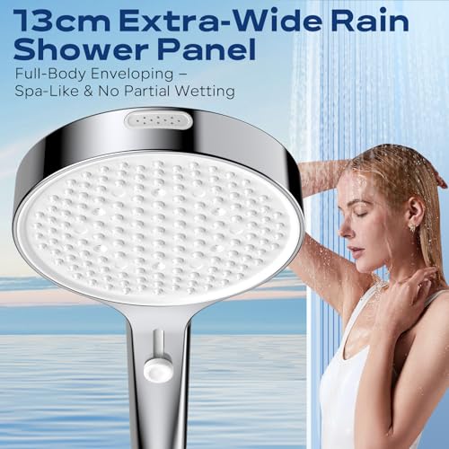 Pommeau de douche anti manque de pression Luxear économie eau 13cm