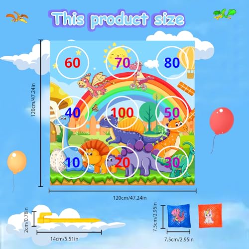 Jeu de lancer sûr pour enfants, jeux d'intérieur, jeux d'extérieur, jeux de pelouse, jeux de jardin - Idéal pour les enfants et les adultes à partir de 3 ans, cadeau pour garçons et filles – Image 5