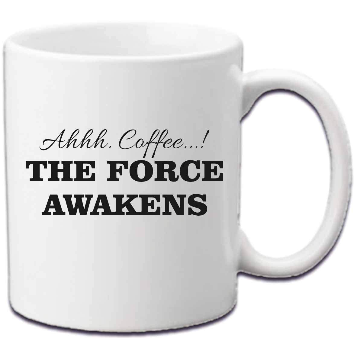 RADANYA Ahhh! Coffee The Force Awakens Ceramic Coffee Mug/Cup, 11 Oz, 350ml, White