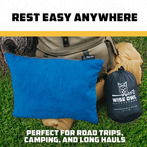 Wise Owl Outfitters Camping Pillow - Travel Pillow, Camping Accessories For Backpacking And Travel - Compressible Memory Foam Pillow - Small/Medium #TOP7