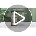 FREDBECK 36 x 84 inch Glass Barn Door with 6.6FT Barn Door Hardware Kit & Handle Included,5-Panel Frosted Glass, Water-Proof Surface,Pre-Drilled Holes,Need Assembly