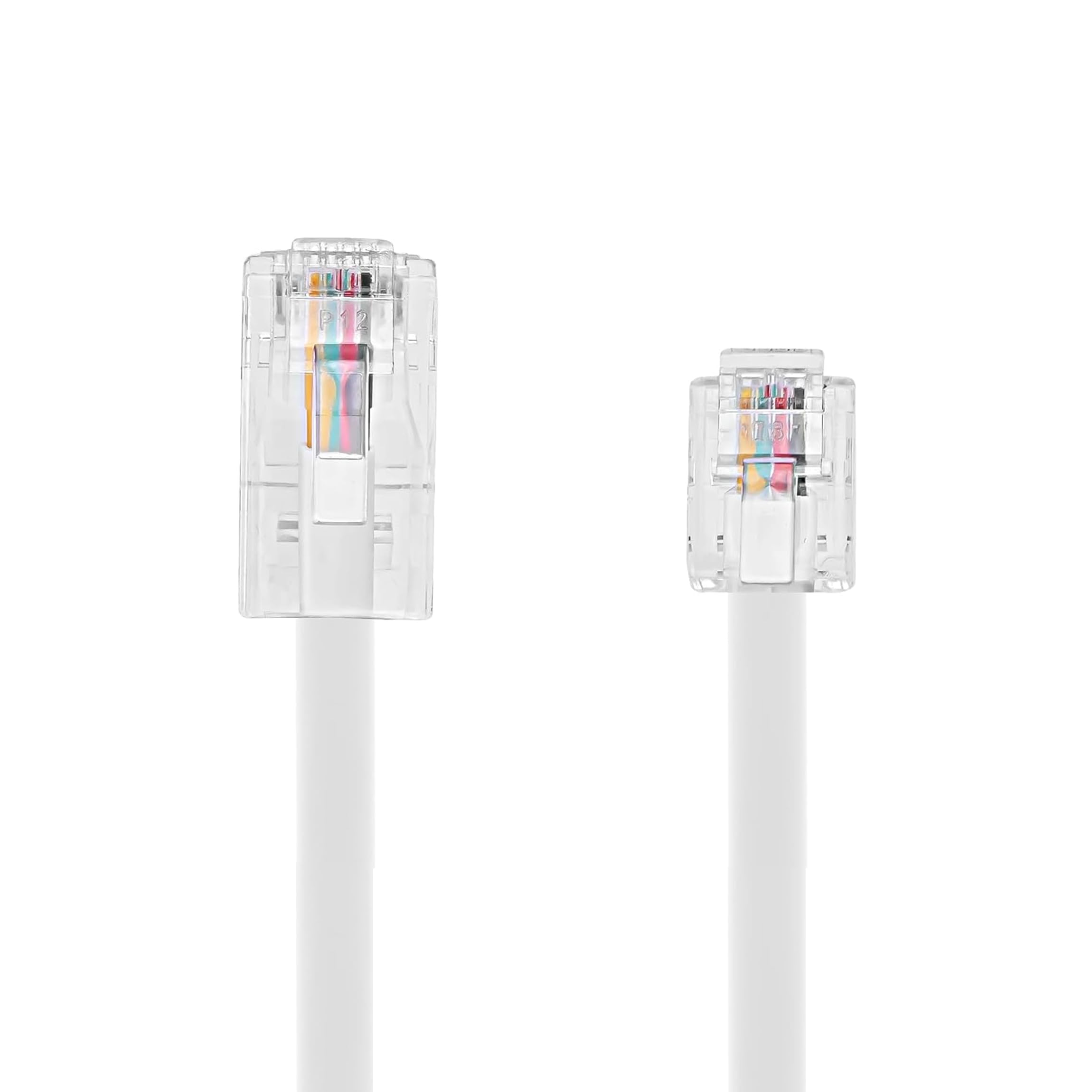 Cavo Telefonico Metronic RJ45/RJ11 Da 5 M – Maschio/Maschio Per Modem, Router E Fax, Compatibile NF C15-100, Bianco