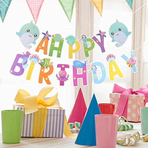 BESLIME Happy Birthday Shark Banner Squalo