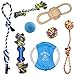 Otterly Pets Dog Toys (8-PACK) - Assorted Tough Ropes and a Single Indestructible Natural Rubber Ball for Small to Medium Dogs