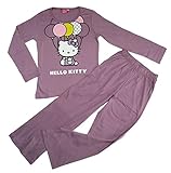  Hello Kitty Pyjama Schlafanzug lila 140
