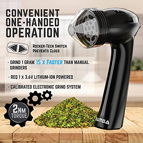 Mamba V2 1G Black Electric Portable Herb Grinder. Usb Powered Essential Kitchen Mill For Grinding #TOP5