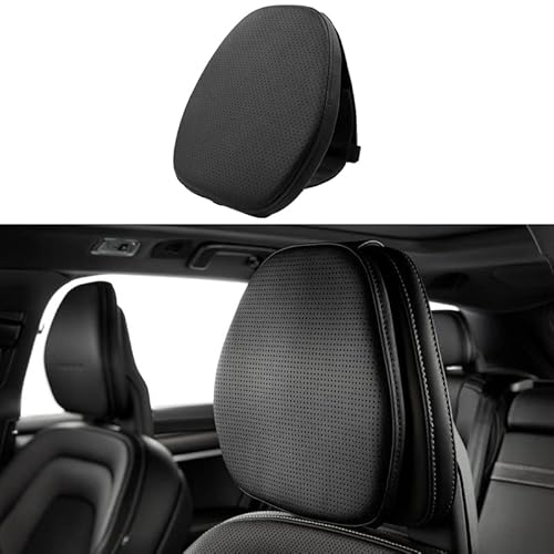TAIKOO Car Headrest Pillow for Volvo XC90 XC60 S90 V90 XC40 S60 V60 Premium Interior Accessories Headrest Support for Driver or Front Passenger Seat (Black 1 pcs)