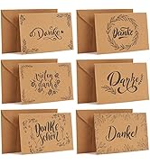 Set Di 36 Biglietti Di Ringraziamento Con Buste – 6 Design Foresta E Legno – 10x15 Cm, Cartoncino 250 G/m² – Per Ogni Occasione