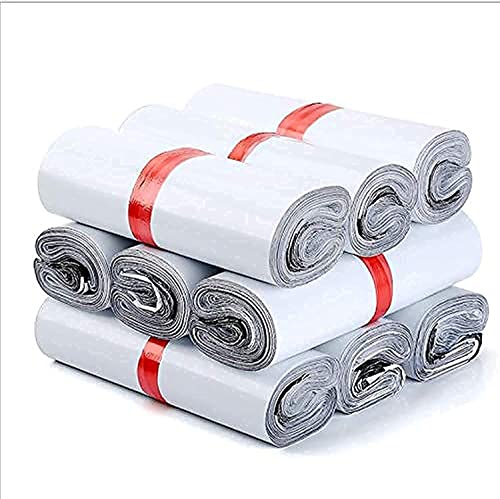Red Dot Gift | 100 Pack White Poly Mailers 50x60cm, Self-Seal Shipping Envelopes, Heavy Duty Waterproof Mailing Bags for Business, Tear-Proof Courier Bags for Clothing & Packaging