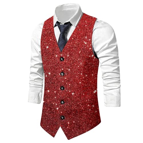 Chaleco de vestir entallado para hombre con botones elegante 4