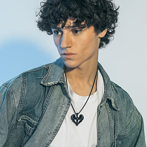 Richsteel Stainless Steel Phoenix/Angel Wings Cross/Raven Pendant Necklace for Men and Women Vintage Viking Jewelry2